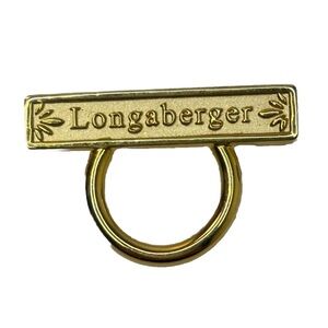 Longaberger 24k Gold Overlay Charm Holder Pin Brooch